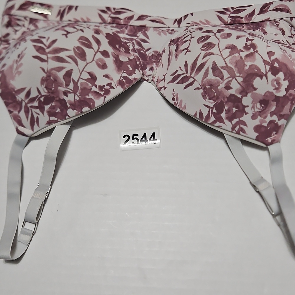 Tahari Mauve Floral Wireless Seamless Bra Size 36C - Picture 8 of 9